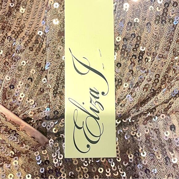 Eliza J Sequined Long Sleeve Stretch Dress NWT Size 2 - Picture 6 of 9